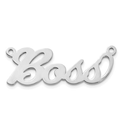 10K White Gold Name Plate