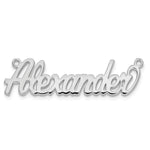 10k White Gold Name Plate view 4