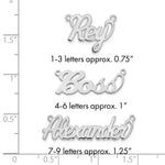 10k White Gold Name Plate view 5