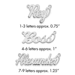 10k White Gold Name Plate view 1