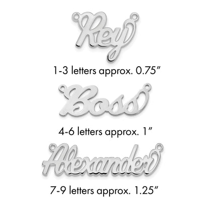 10K White Gold Name Plate