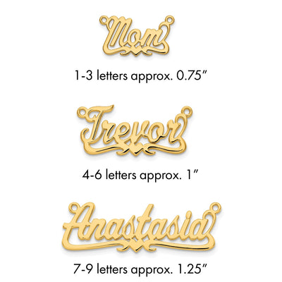 10K Yellow Gold Polished Heart Name Plate