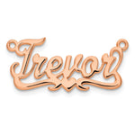 10k Yellow Gold Polished Heart Name Plate view 13