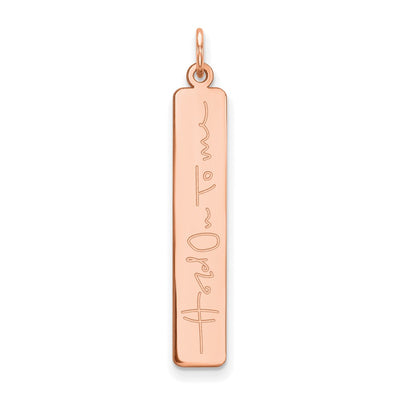 10K Rose Gold Signature Bar Charm