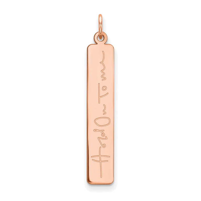 10K rose gold signature charm