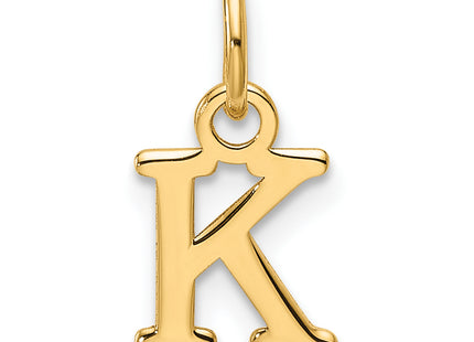 14ky Cutout Letter Initial Pendant (Large)