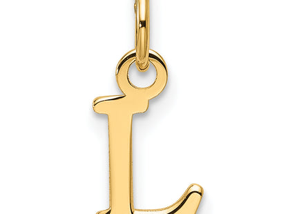 14ky Cutout Letter Initial Pendant (Large)