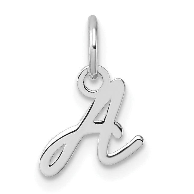 14K White Gold Uppercase Letter Initial Charm