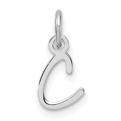 14K White Gold Uppercase Letter Initial Charm