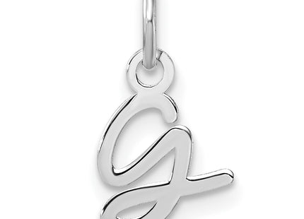 14K White Gold Uppercase Letter Initial Charm