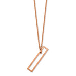14K Rose Gold Sideways Cut-out Initial A Necklace view