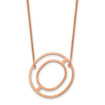 14K Rose Gold Sideways Cut-out Initial A Necklace view