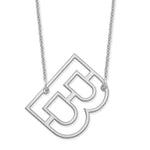 14K White Gold Sideways Cut-out Initial A Necklace view