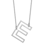 14K White Gold Sideways Cut-out Initial A Necklace view