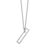 14K White Gold Sideways Cut-out Initial A Necklace view