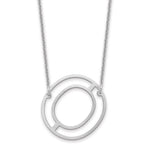 14K White Gold Sideways Cut-out Initial A Necklace view