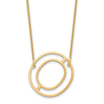 14K Yellow Gold Sideways Cut-out Initial A Necklace view