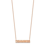 14K Rose Gold Name and Birth Flower Bar Necklace view