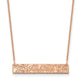 14K Rose Gold Name and Birth Flower Bar Necklace