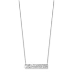 14K White Gold Name and Birth Flower Bar Necklace view