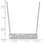 14K White Gold Name and Birth Flower Bar Necklace view