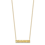 14K Yellow Gold Name and Birth Flower Bar Necklace view