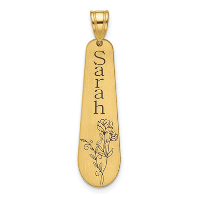 14K yellow gold birth flower pendant