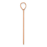 14K Rose Gold Brushed Name and Birth Flower Pendant view