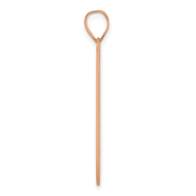 14K Rose Gold Brushed Name and Birth Flower Pendant