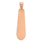 14K Rose Gold Brushed Name and Birth Flower Pendant view