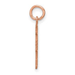 14K Rose Gold Name and Number Charm view