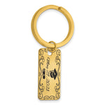 Sterling Silver/Gold-plated Two Sided Personalized Key Chain view