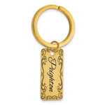 Sterling Silver/Gold-plated Two Sided Personalized Key Chain view