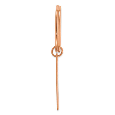 Sterling Silver/Rose-plated Two Sided Personalized Key Chain