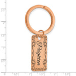 Sterling Silver/Rose-plated Two Sided Personalized Key Chain view