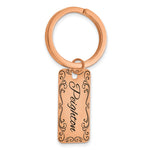 Sterling Silver/Rose-plated Two Sided Personalized Key Chain view