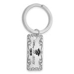 Sterling Silver/Rhodium-plated Two Sided Personalized Key Chain view 3