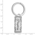 Sterling Silver/Rhodium-plated Two Sided Personalized Key Chain view 4