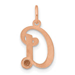 14K Rose gold Initial with Birthstone Charm view