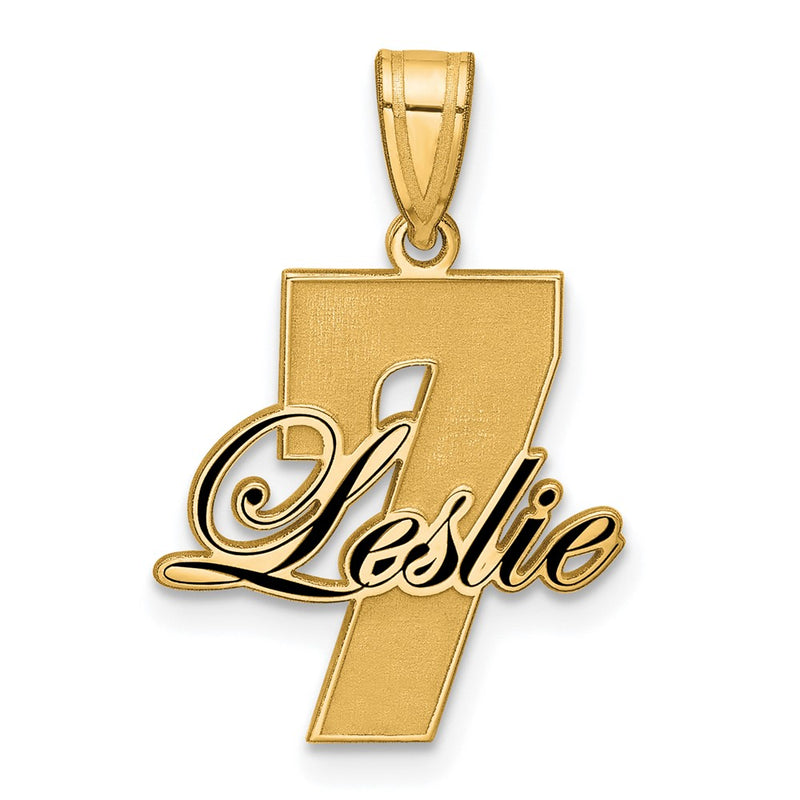 14K yellow gold name pendant