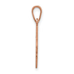 14K Rose Gold with Epoxy Name and Number Pendant view