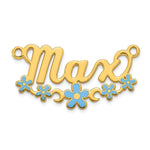 10k Yellow Gold Epoxy Flower Name Plate view 12