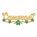 10k Yellow Gold Epoxy Flower Name Plate view 14