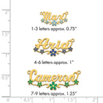 10k Yellow Gold Epoxy Flower Name Plate view 15