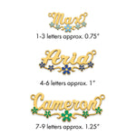 10k Yellow Gold Epoxy Flower Name Plate view 11