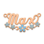 10k Yellow Gold Epoxy Flower Name Plate view 17