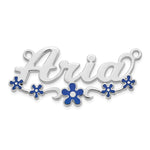 10k Yellow Gold Epoxy Flower Name Plate view 23