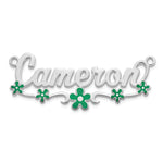 10k Yellow Gold Epoxy Flower Name Plate view 24