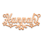 Sterling Silver/Gold-Plated Flower Name Plate view 23