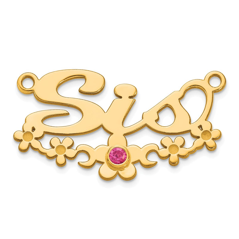 Sterling silver birthstone pendants & charm, alternate view